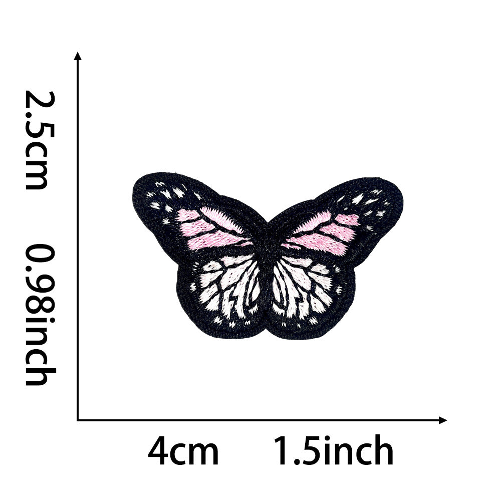 Wholesale Colorful embroidered butterfly patch
